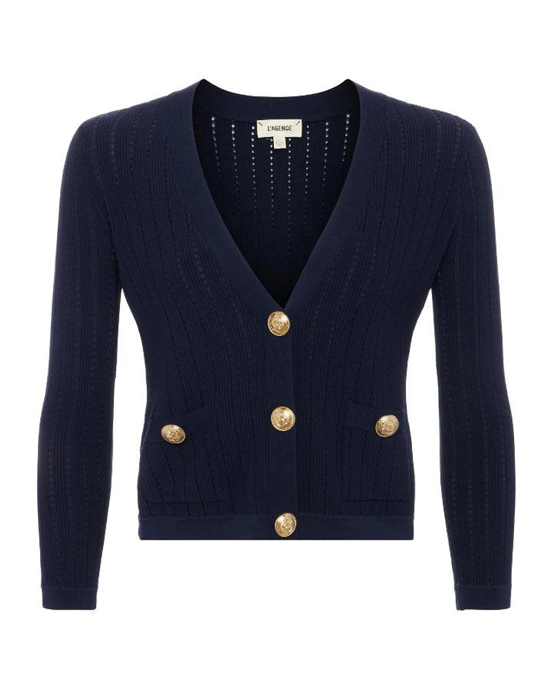L'Agence Irvin Pointelle Knit Cardigan