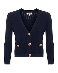 L'Agence Irvin Pointelle Knit Cardigan