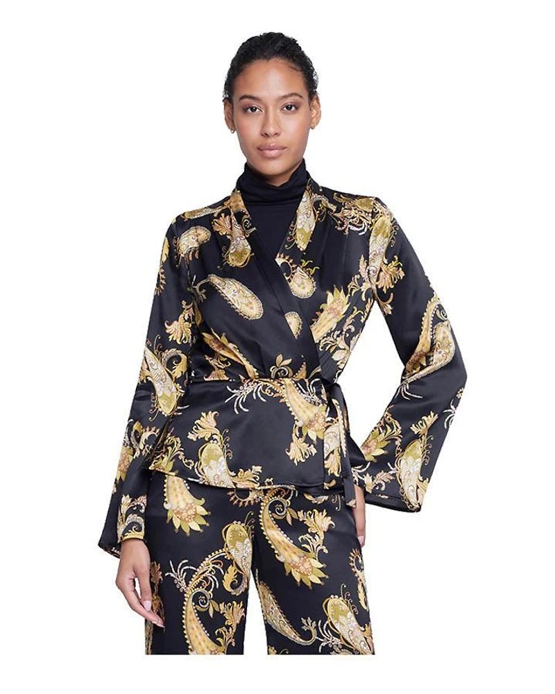 L'Agence Olive Wrap Blouse