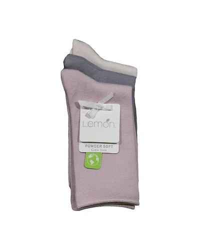 Lemon Crew 3 PK Socks