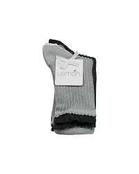Lemon Night Lace Cropped Crew 3 PK Socks