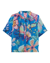 Luisa Cerano Caribbean Print Blouse