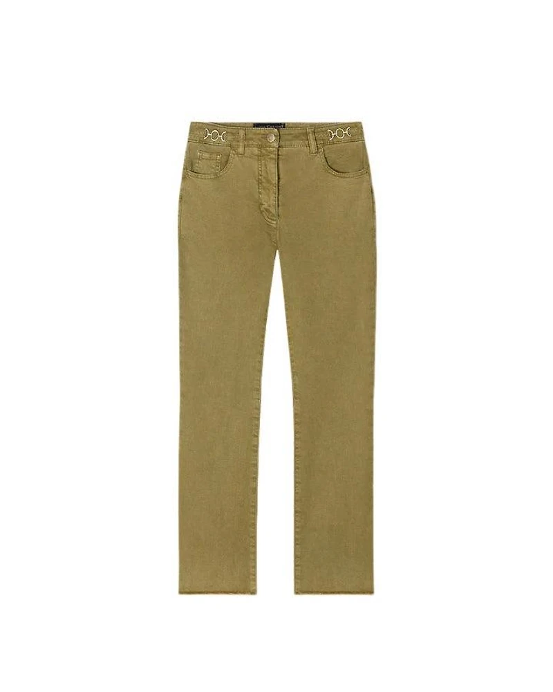 Luisa Cerano Twill Denim Kick Flare Pant