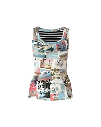 Marc Cain Postcard Print Tank Top
