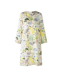 Oui Tropical Motif Print Dress
