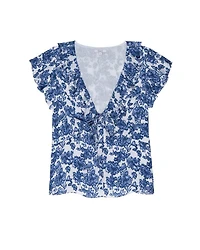 Rails Carmine Chambray Floral Top