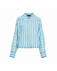 Smythe Button Sleeve Striped Shirt
