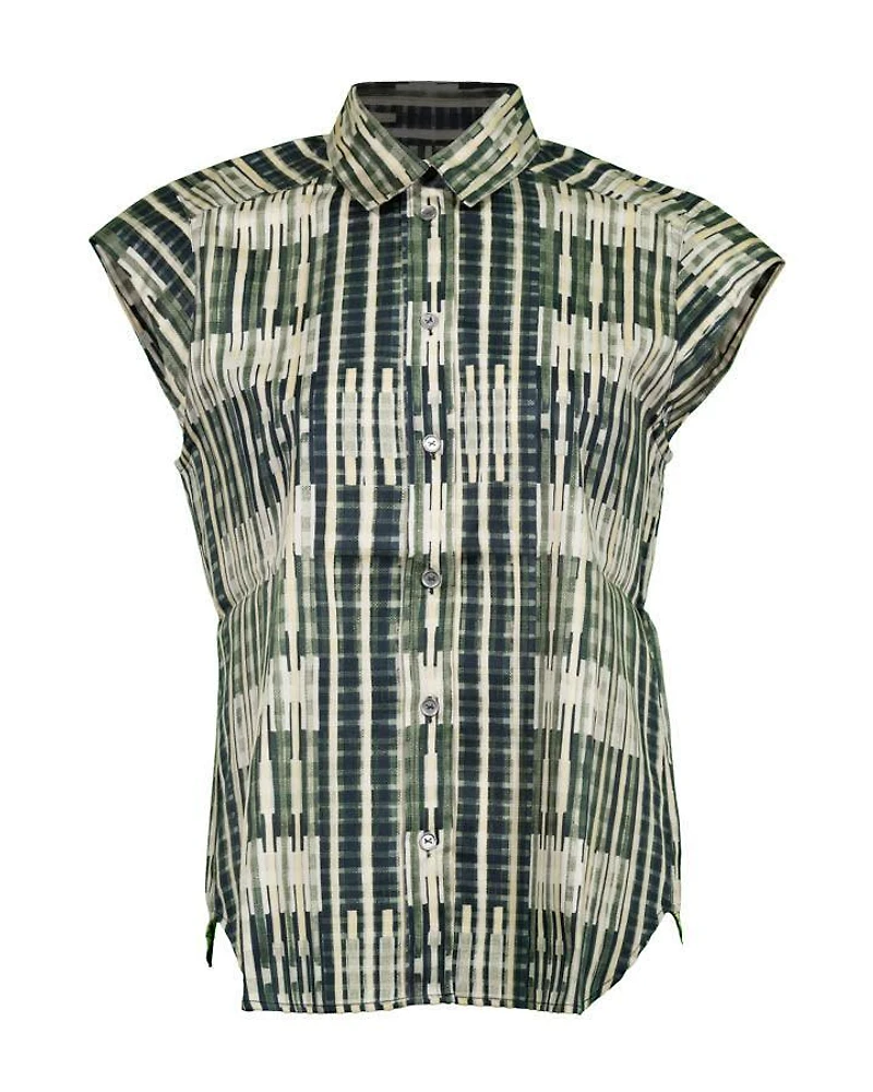 Tonet Print Cap Sleeve Shirt