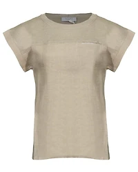 Tonet Linen Cap Sleeve Top