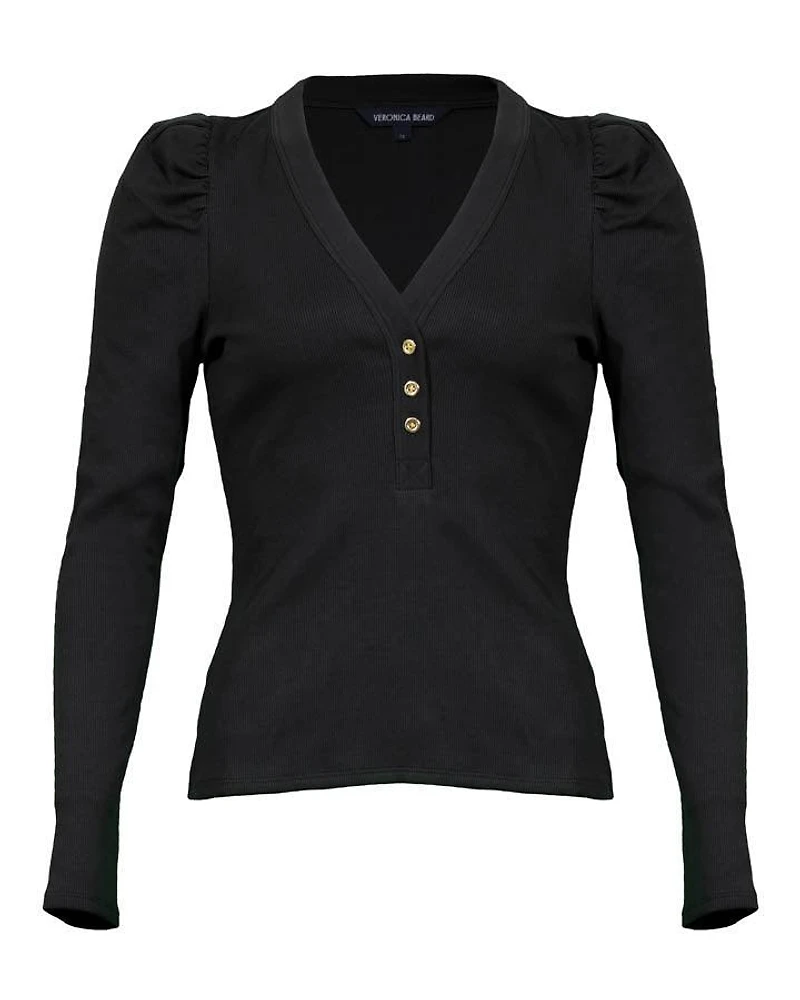 Veronica Beard Dekalb Puff Sleeve Top