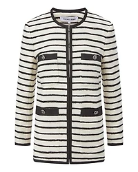 Veronica Beard Foster Striped Dickey Jacket