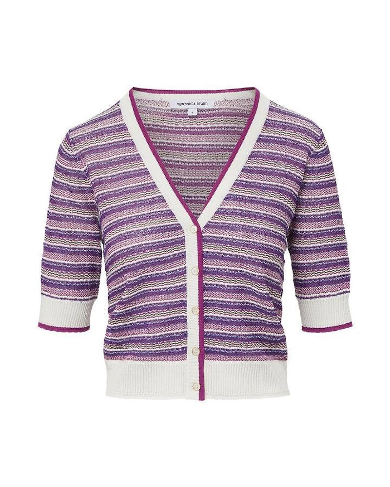 Veronica Beard Varia Striped Knit Cardigan