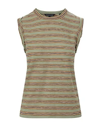 Veronica Beard Dree Striped Muscle Tee Sage Multi