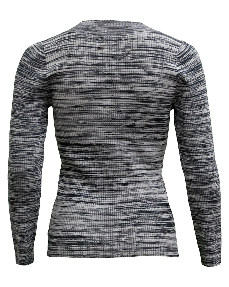 Ribbed V-neck Knit