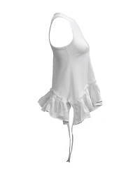 Taffeta Ruffle Tank Top