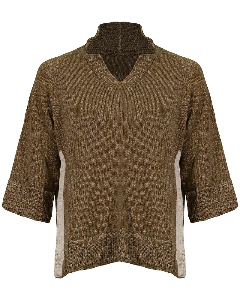Leo 2 Tone Knit Sweater