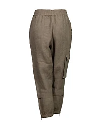 Breton Linen Stripe Zip Jogger Pant