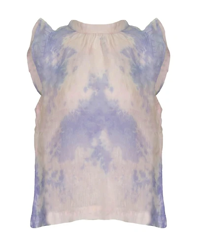 Ruffle Cap Sleeve Blouse