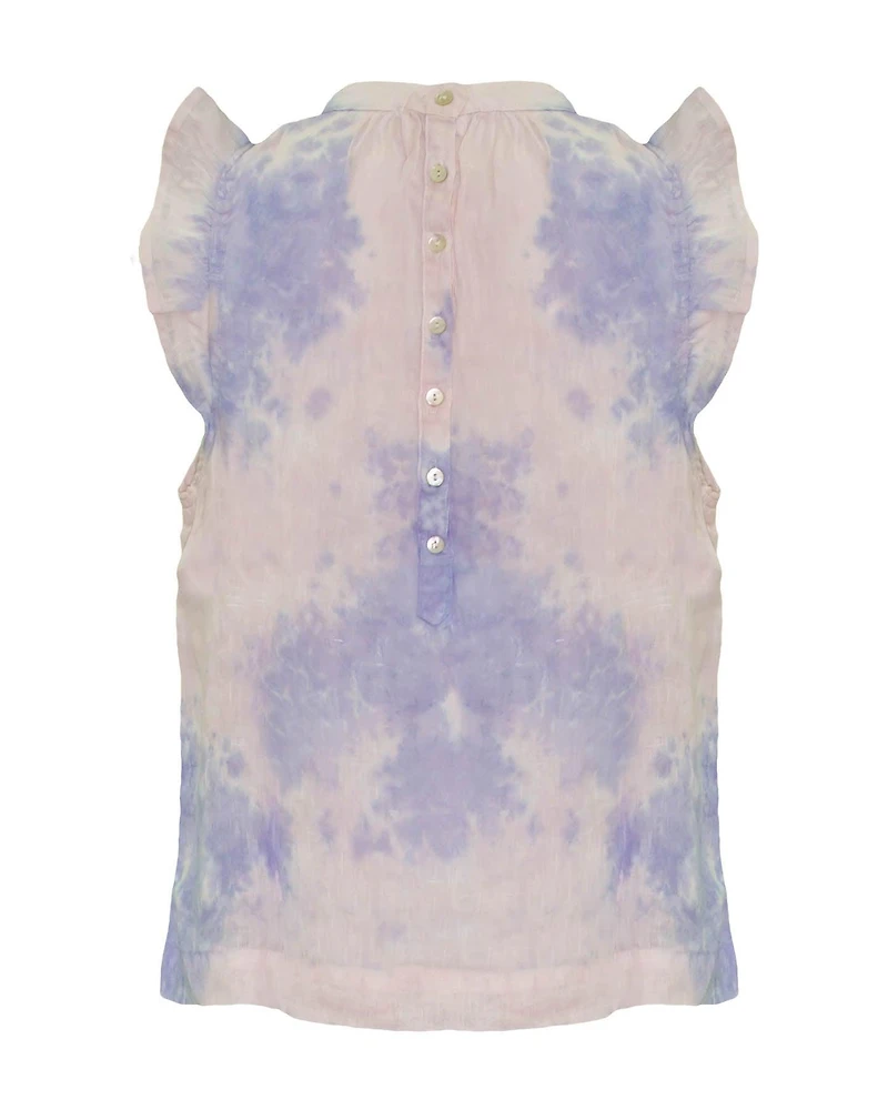 Ruffle Cap Sleeve Blouse