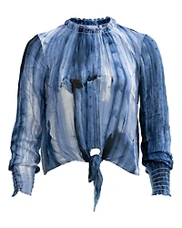 Smoked Tie Front Shirt