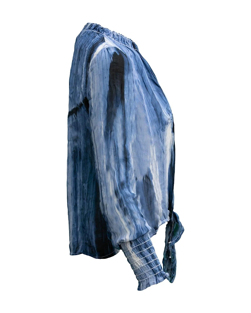 Smoked Tie Front Shirt
