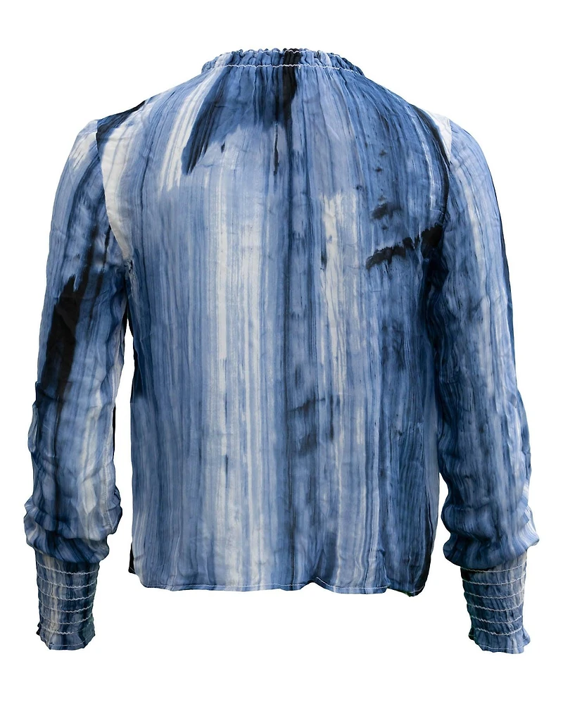 Smoked Tie Front Shirt