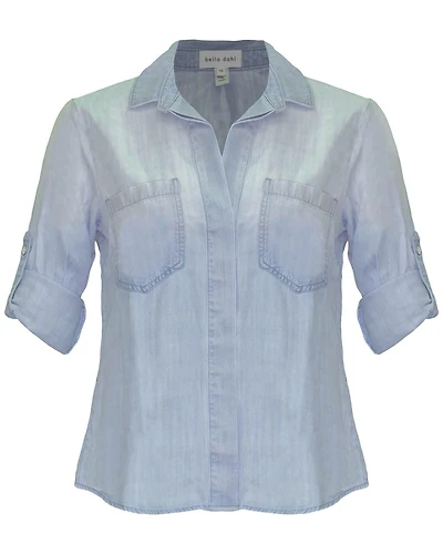 Split Back Button Down Shirt