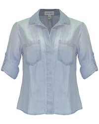 Split Back Button Down Shirt