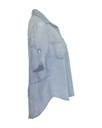 Split Back Button Down Shirt
