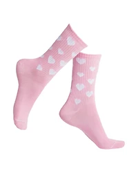 Hearts Ribbed Socks