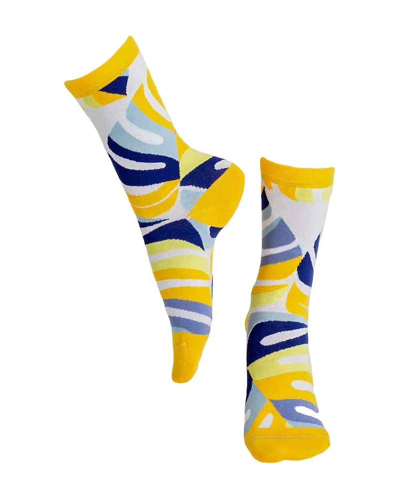 Palms Pattern Mid Socks