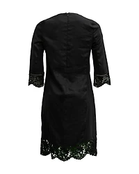 Linen Lace Hem Dress