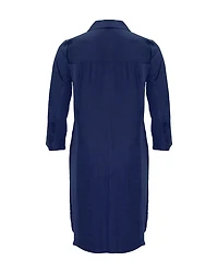 Linen Shirt Dress Blue