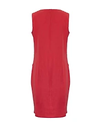 Linen Sleeveless Dress True Red