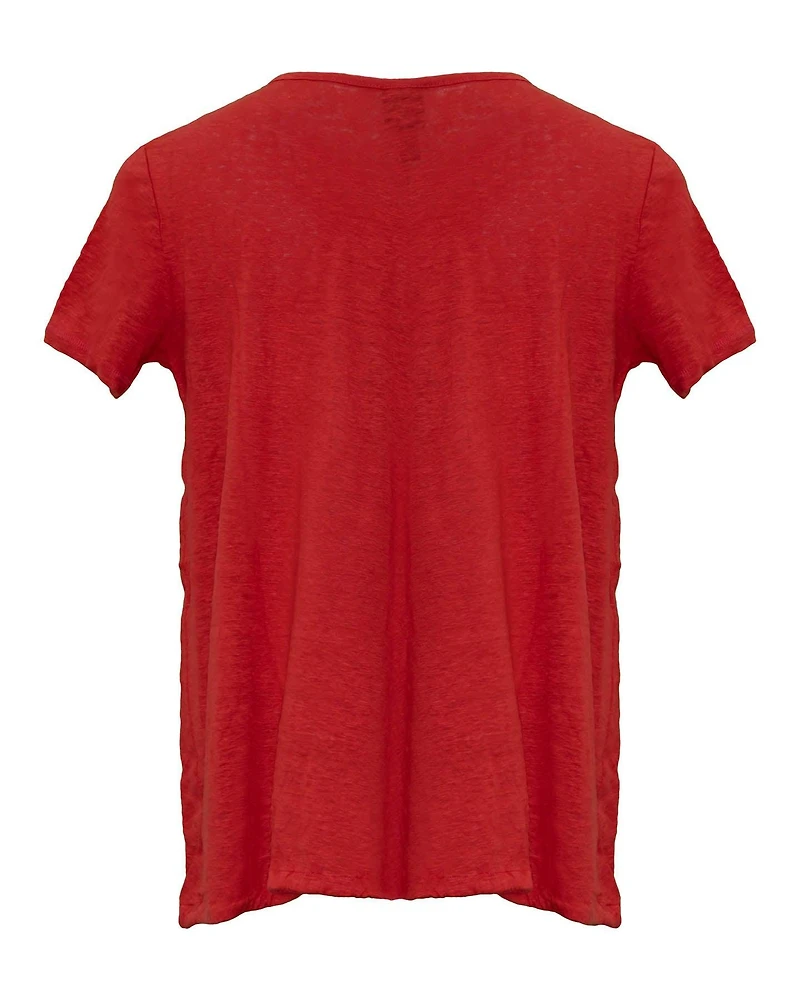 Linen T-Shirt True Red