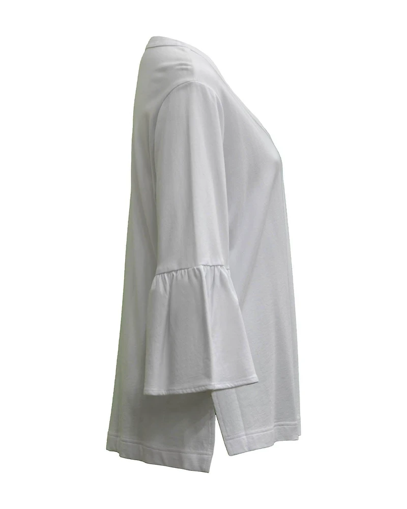 Terry V-Neck Sweatshirt