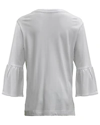 Terry V-Neck Sweatshirt
