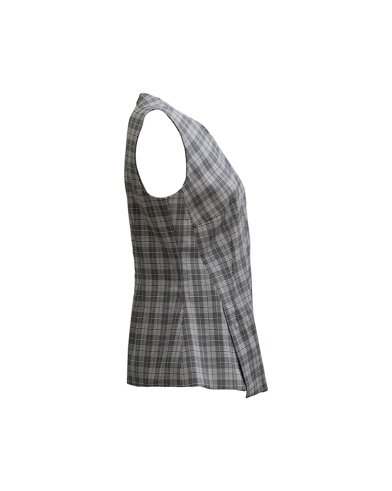 Irmala Sleeveless Plaid Top