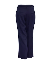 Claire Crop Pants - Navy