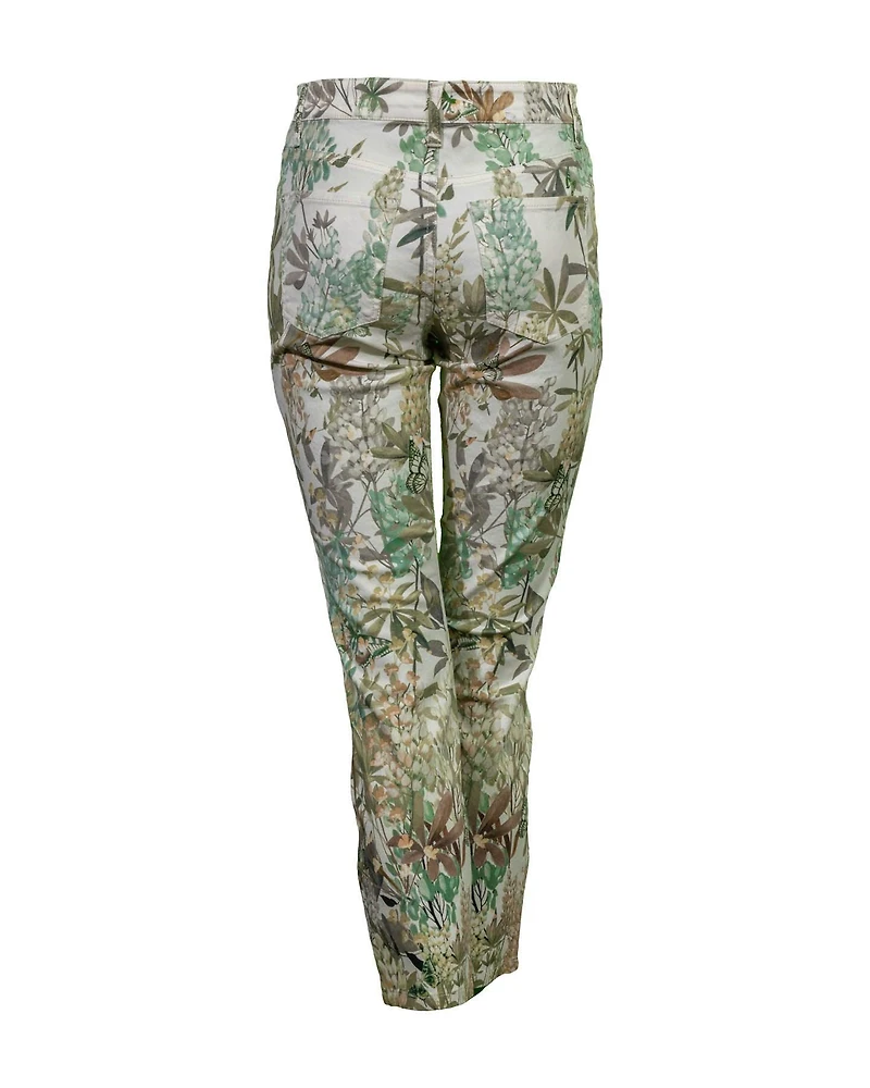 Paris Cropped Print Pants
