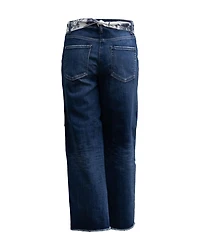 Phillipa Crop Jeans Used Blue