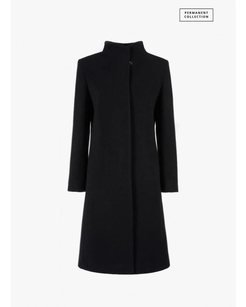 Wool Cashmere Stand Collar Coat