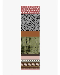 Wool Oblong Multi Shape Print Scarf