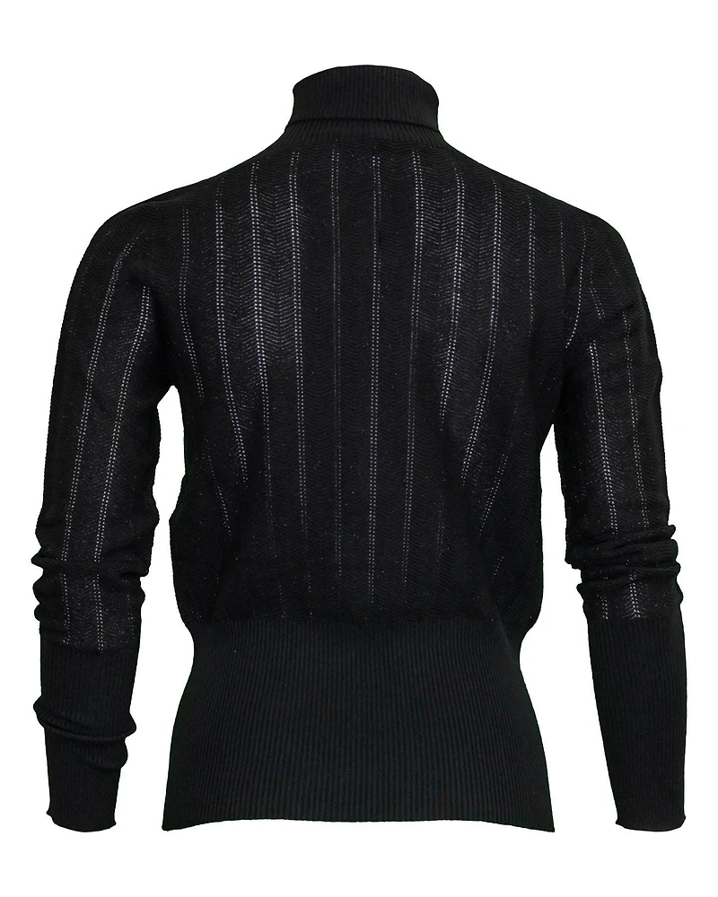 Chevron Turtleneck Pullover