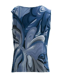 Cowl Neck Print Shell
