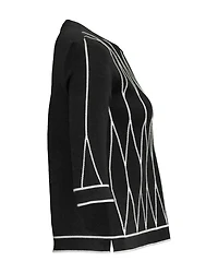 Diamond Knit 3/4 Length Sleeve Sweater