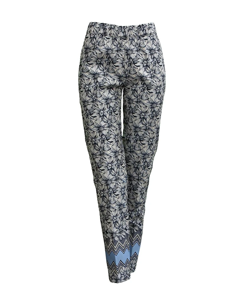 Floral Print Pull-on Pants