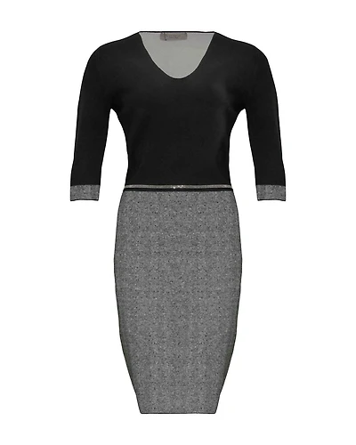 Herringbone Fitted Dress