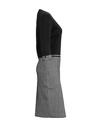 Herringbone Fitted Dress