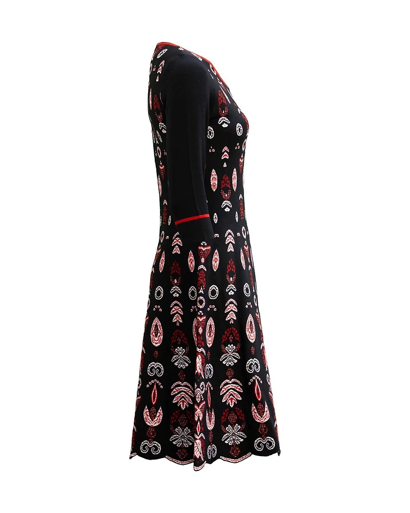 Jacquard Butterfly Dress
